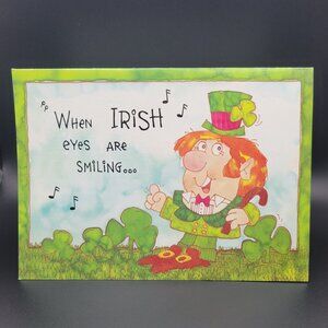 St. Patricks Day Sunshine Greeting Card With Leprechaun Illustration Shamrock Ac